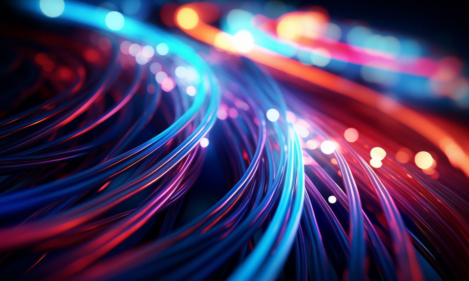 Spiral colorful cables